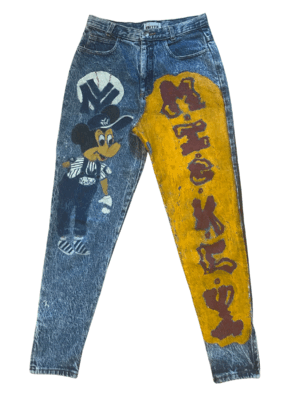 1990s Hand Painted 93' Graduation Jeans