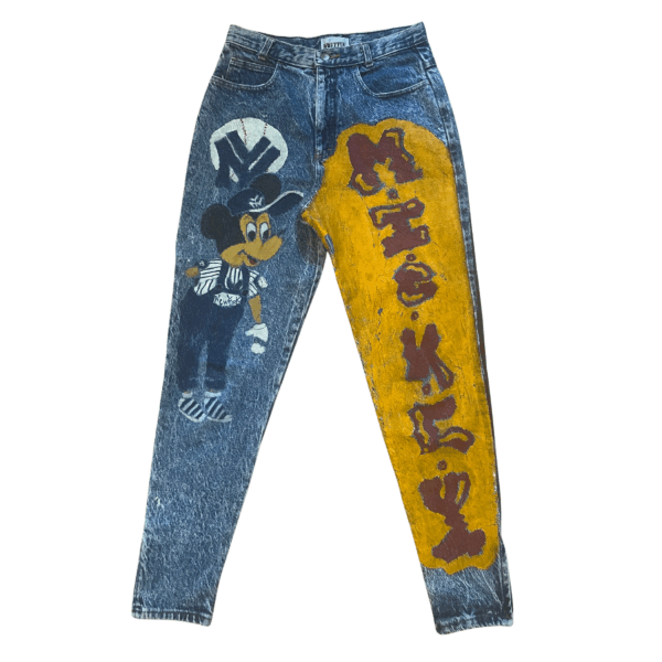 1990s Hand Painted 93' Graduation Jeans