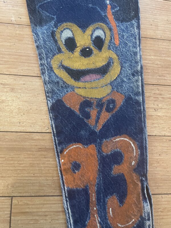 1990s Hand Painted 93' Graduation Jeans - Image 11