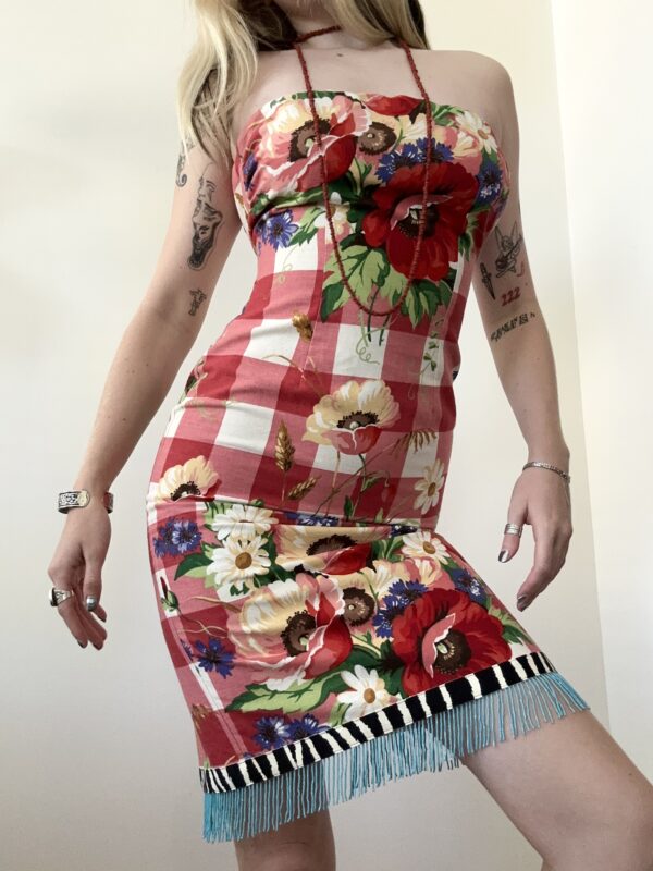 90s-Y2K Mica Strapless Dress - Image 4