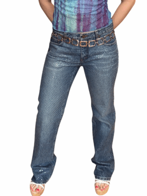 F/W 2002 - Vintage Roberto Cavalli Runway Sequin Jeans