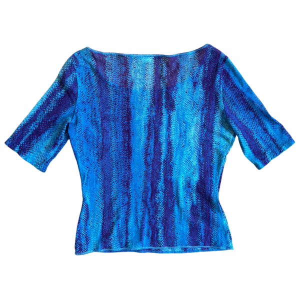 Y2K Class Roberto Cavalli Printed Mesh Top - Image 3