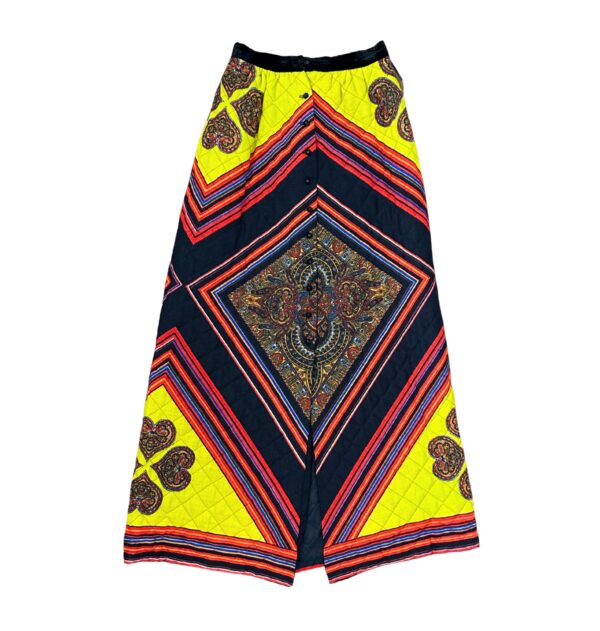 1960s-1970s Boho Quilted Maxi Skirt