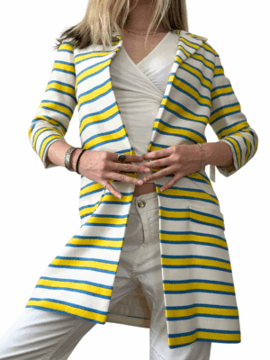1960s Mod Stripe Overcoat