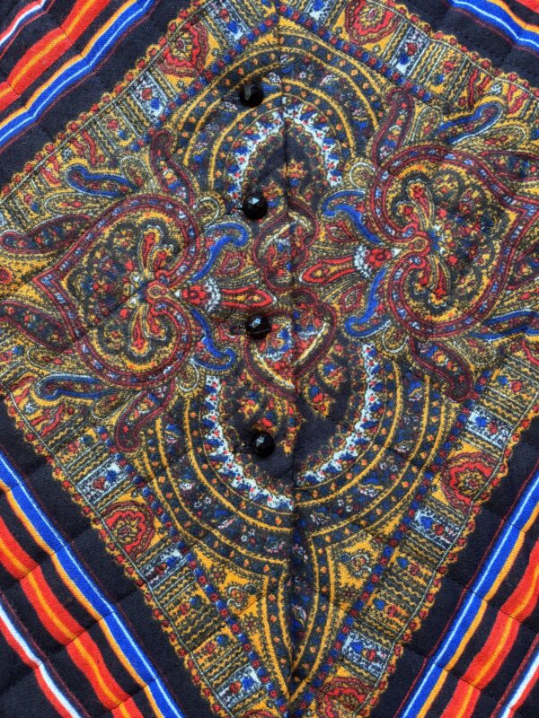1960s-1970s Boho Quilted Maxi Skirt - Image 4