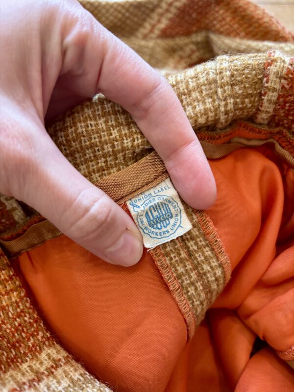 1950s-1960s Plaid Wool Sheath Dress - Image 6