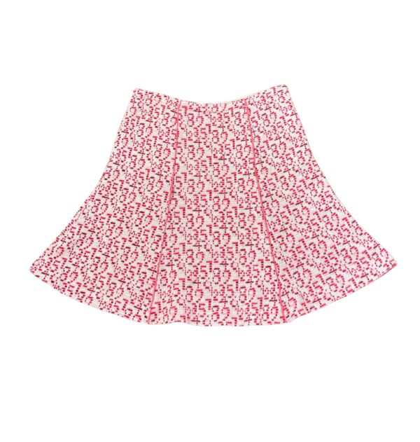 1970s Novelty Numerology Intarsia Knit A-Line Skirt - Image 6