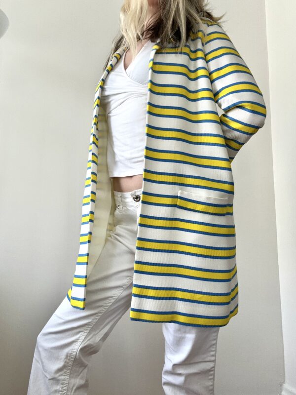 1960s Mod Stripe Overcoat - Image 6