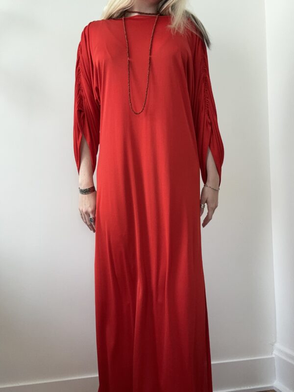 1970s Lanvin Boutique Red Dress - Image 4
