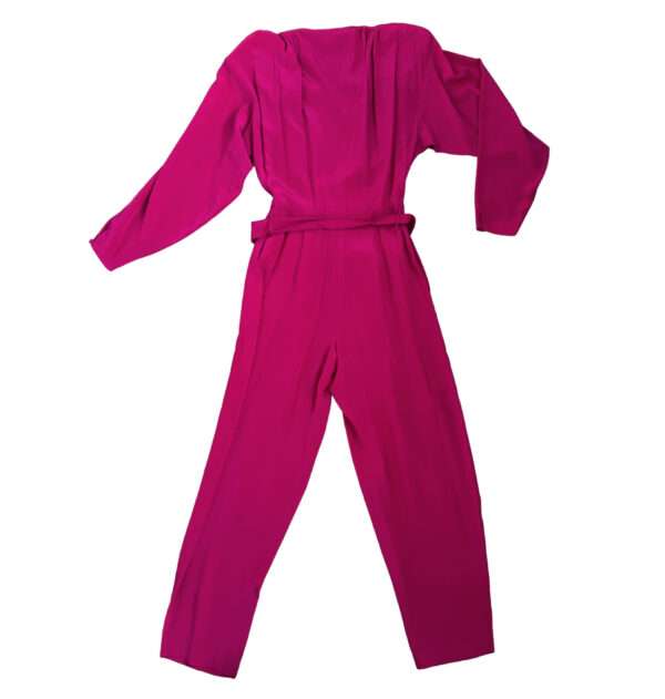 1990s Hot Pink Silk Jumpsuit by Stephan Andrews - XS-SM - Image 7