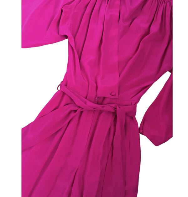 1990s Hot Pink Silk Jumpsuit by Stephan Andrews - XS-SM - Image 8