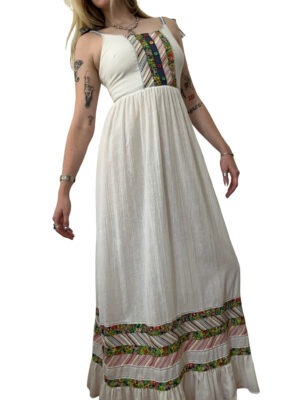 1970s Jonathan Logan Boho Maxi Dress