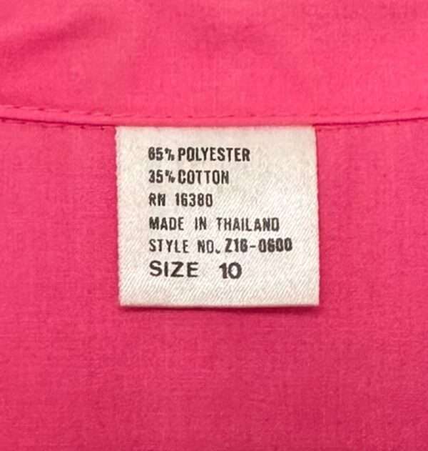 1980s Barbie Pink Button-Up Dress with Belt - Size Small - Image 3