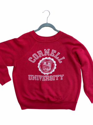 1960s-1970s Cornell University Raglan Crewneck Sweater