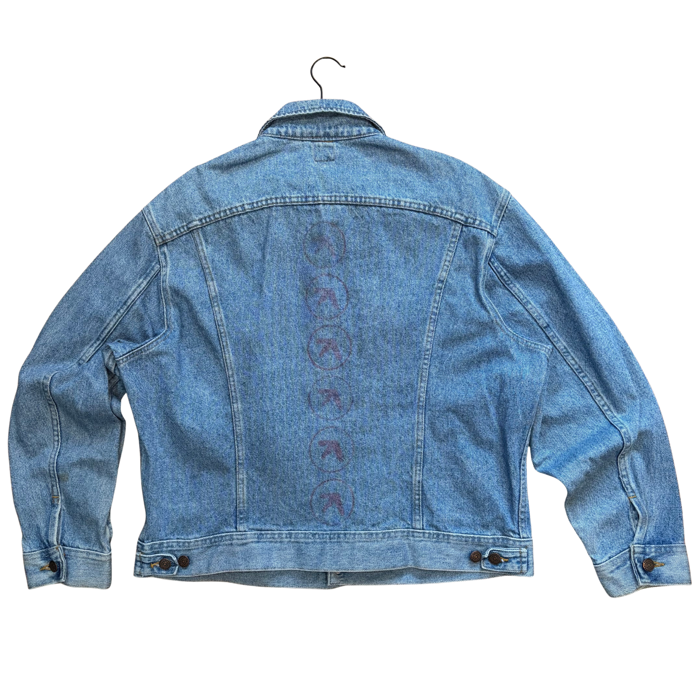1980s Lee Denim Jacket with Custom Design - Image 5